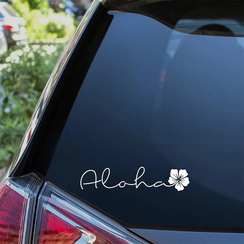 Aloha Hibiscus Car Sticker Camper Van Decal Caravan Motorhome Sticker