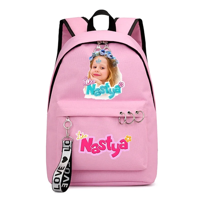 

Like Nastya Backpacks Harajuku School Bags Fashion Bookbag Waterproof Backpack Key Chain Accessories Teenage Girls Laptop Bags
