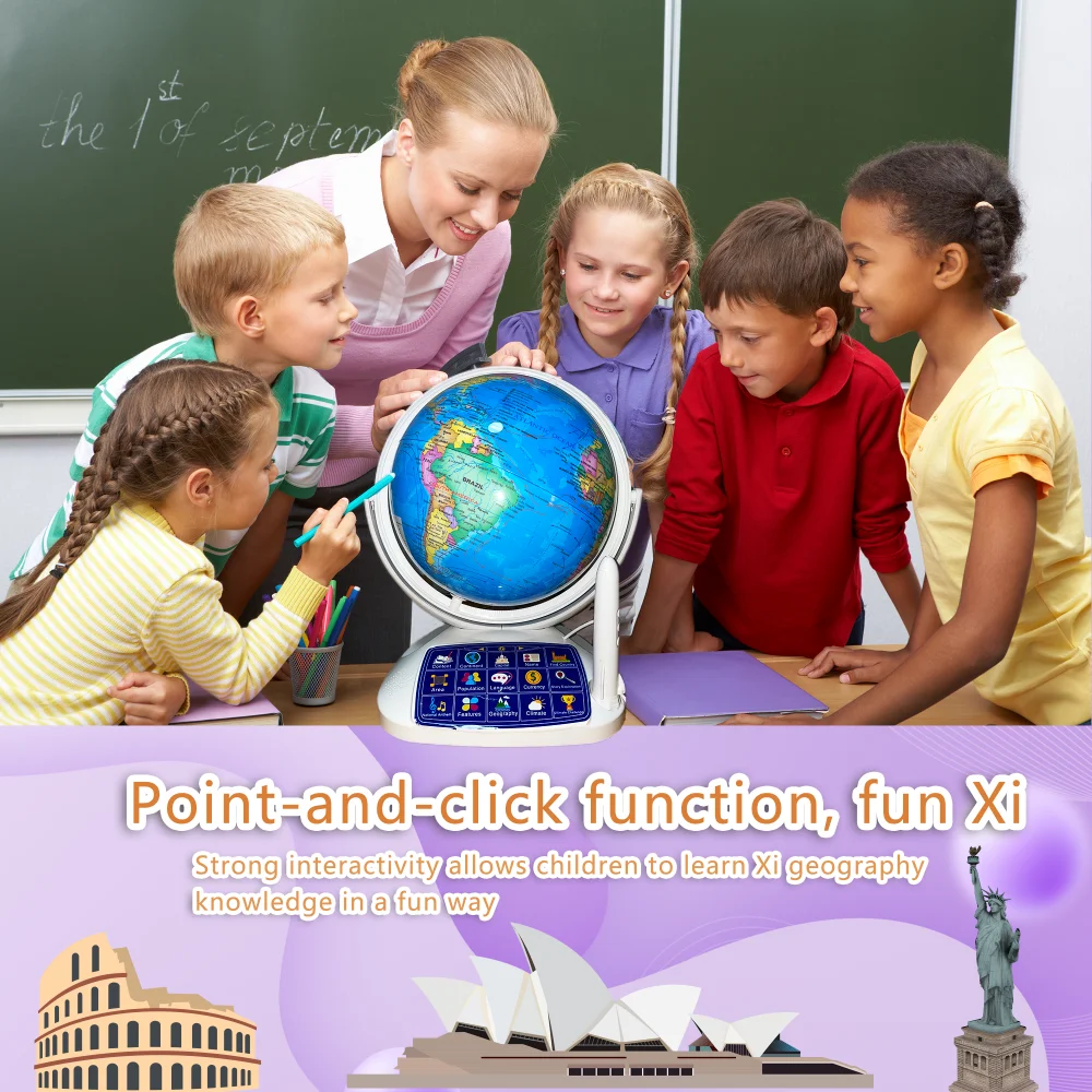 11inch Constellation Educational Reading AR Terrestrial Globe Smart With LED Lights And Talking Learning Geography And The World