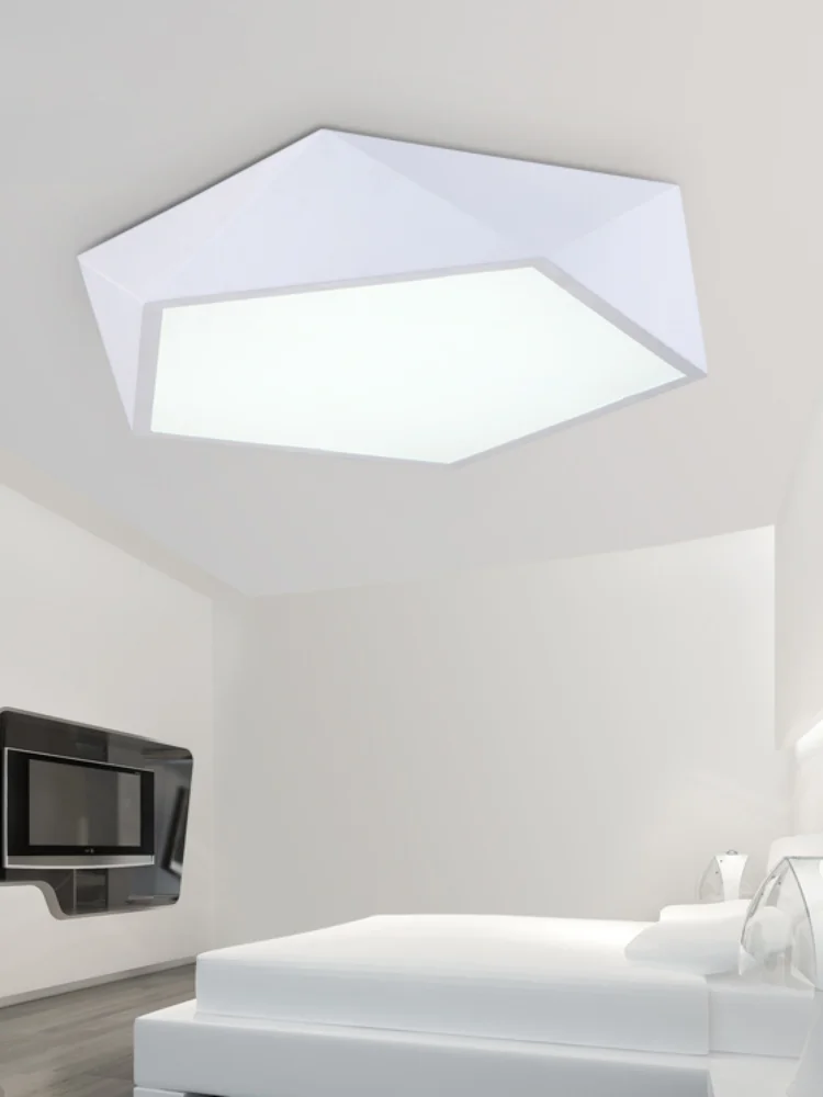 

led de techo con de diamante para del hogar, luz de techo negra de hierro con personalidad moderna, para sala de estar