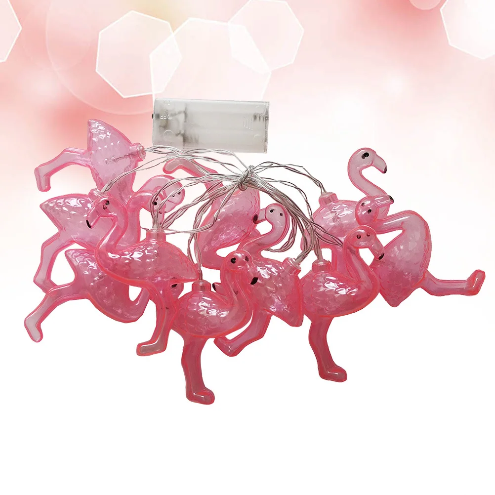 1.5 متر 10 المصابيح الوردي فلامنغو ضوء سلسلة سلك مرن للشرفة فناء الحديقة الديكور الوردي فلامنغو ضوء سلسلة