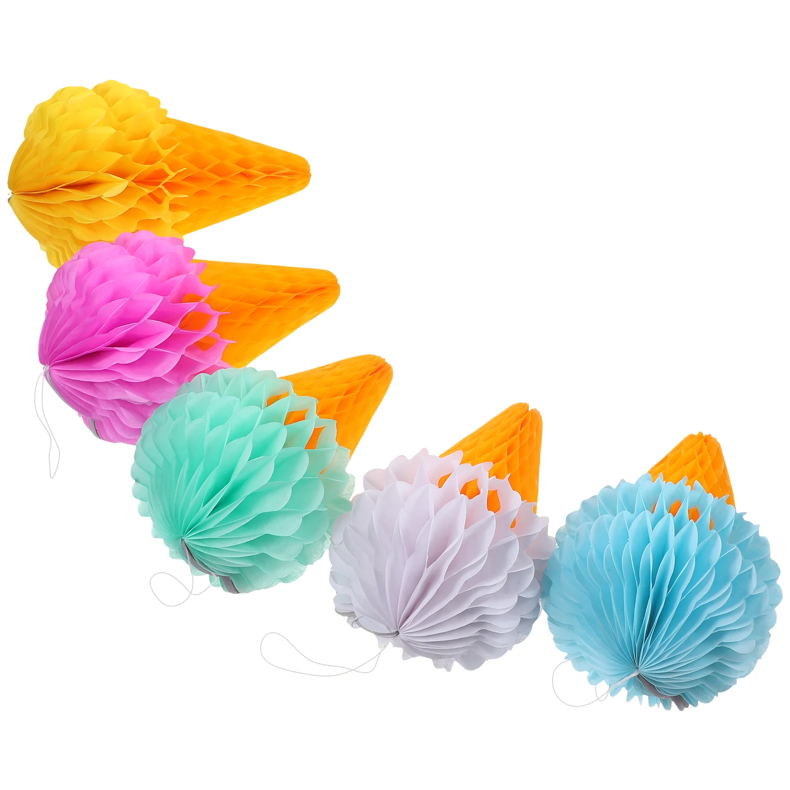 قلادة ورقية معلقة على شكل قرص العسل ، زينة حفل الزفاف ، هدية هدايا ، 5 *