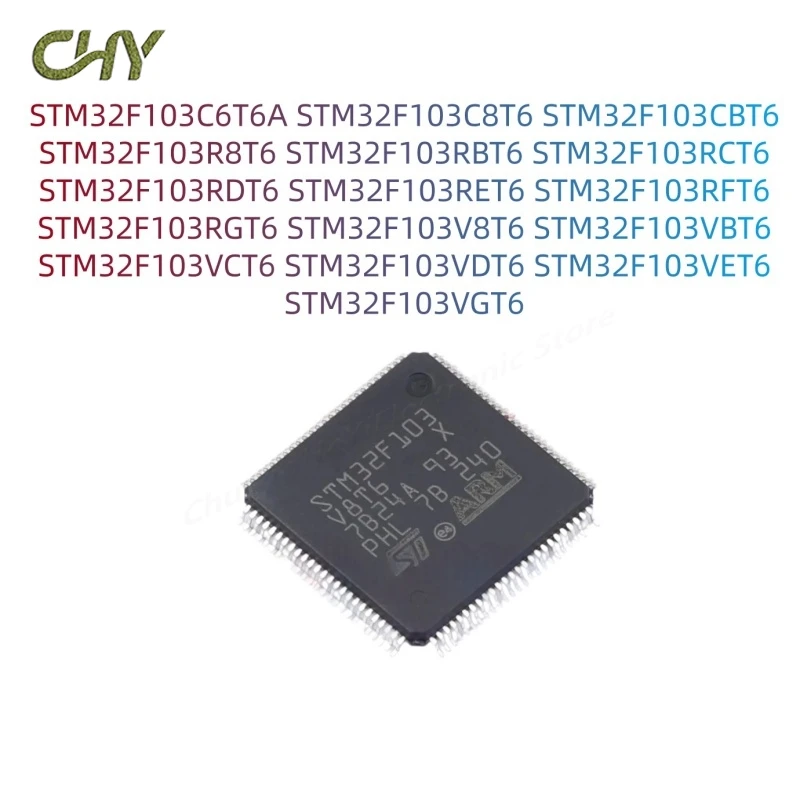 NEW Original STM32f103C8T6 STM32F103CBT6 STM32F103RCT6 STM32F103RET6 STM32F103VGT6 STM32F103VET6 STM32F103VCT6 32-bit Microcont