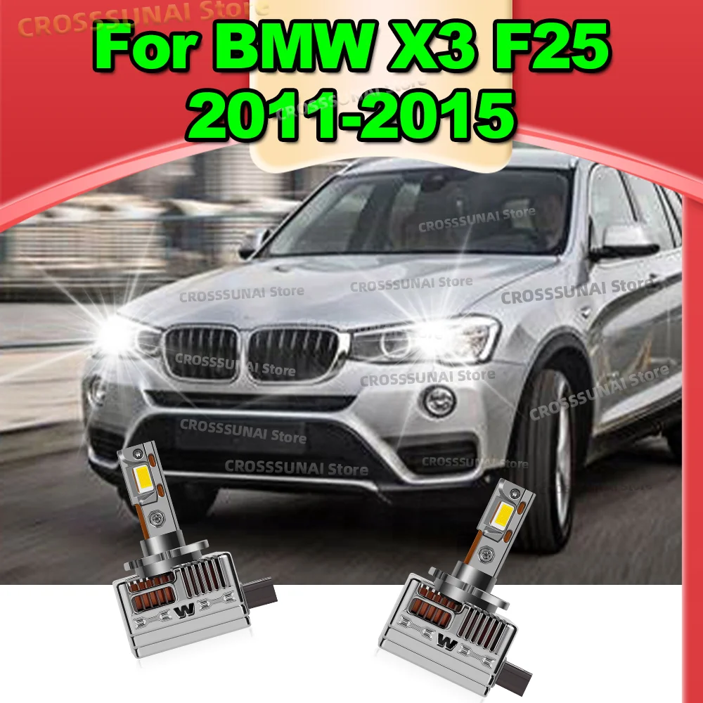 

Светодиодные лампы для фар 12 В Canbus, авто фары 6000 К с вентилятором для BMW X3 F25 2011 2012 2013 2014 2015