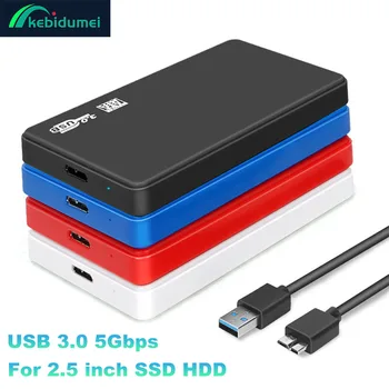 Caja de disco duro USB 3.0 de 2.5 pulgadas para SATA SSD, carcasa externa móvil con velocidad de transferencia de 5Gbps para portátil. 1