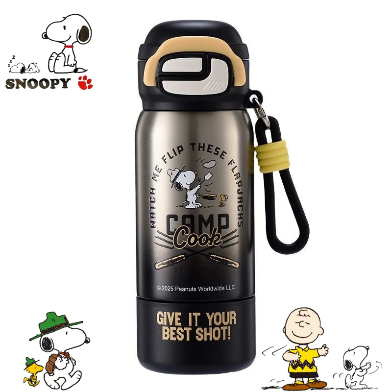 

Snoopy cartoon cute student water cup creative for boys and girls home portable travel winter insulated straw cup gift wholesale
