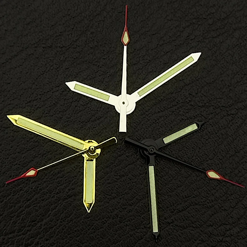 13.5mm Watch Hands Silver Gold black C3 Green Luminous Needle Watch Accessories for NH-35/NH36/4R/7S Watch parts accessories
