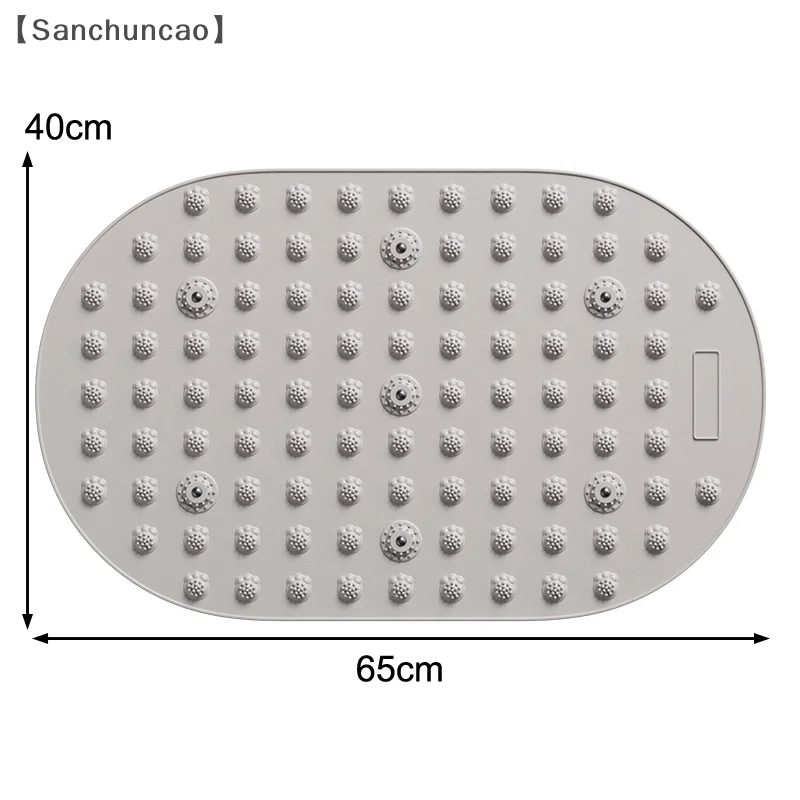 

〔San〕65*40Cm Extended Soft Silicone Fingerprinting Board Foot Massage Pad In Situ Running In Situ Foot Foot Stepping Toe Pad