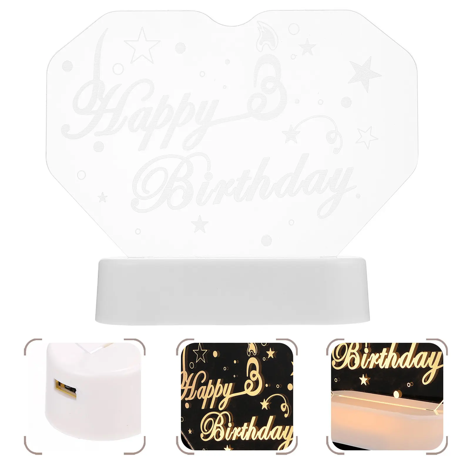 

Happy Birthday Light Up Sign Sturdy Structure Break Resistant Perfect Gift for Birthday Parties and Home Decor