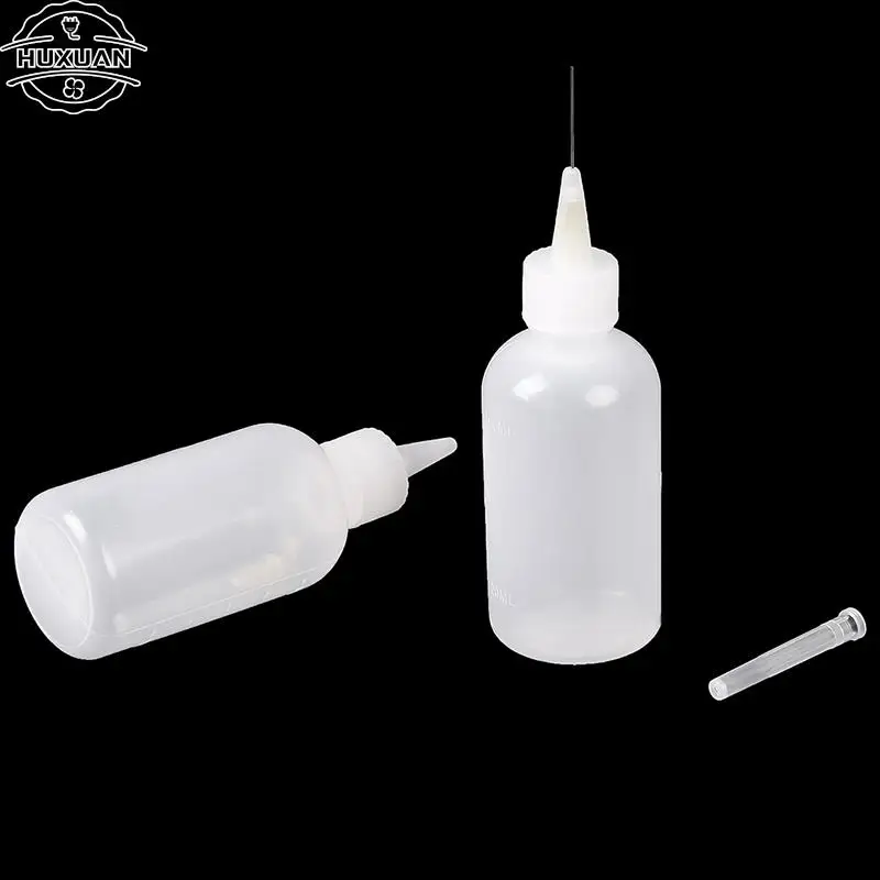 One Piece 100ml Needle Tip Soldering Liquid Flux Oil Dispenser Plastic Empty Bottle Dispensing Bottle