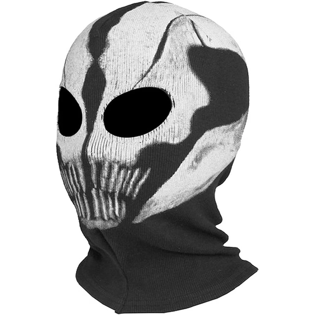 COD Cotton Fabric Ghost Mask Balaclava Skull Hood Cowl Hood Winter Cyberpunk Mask