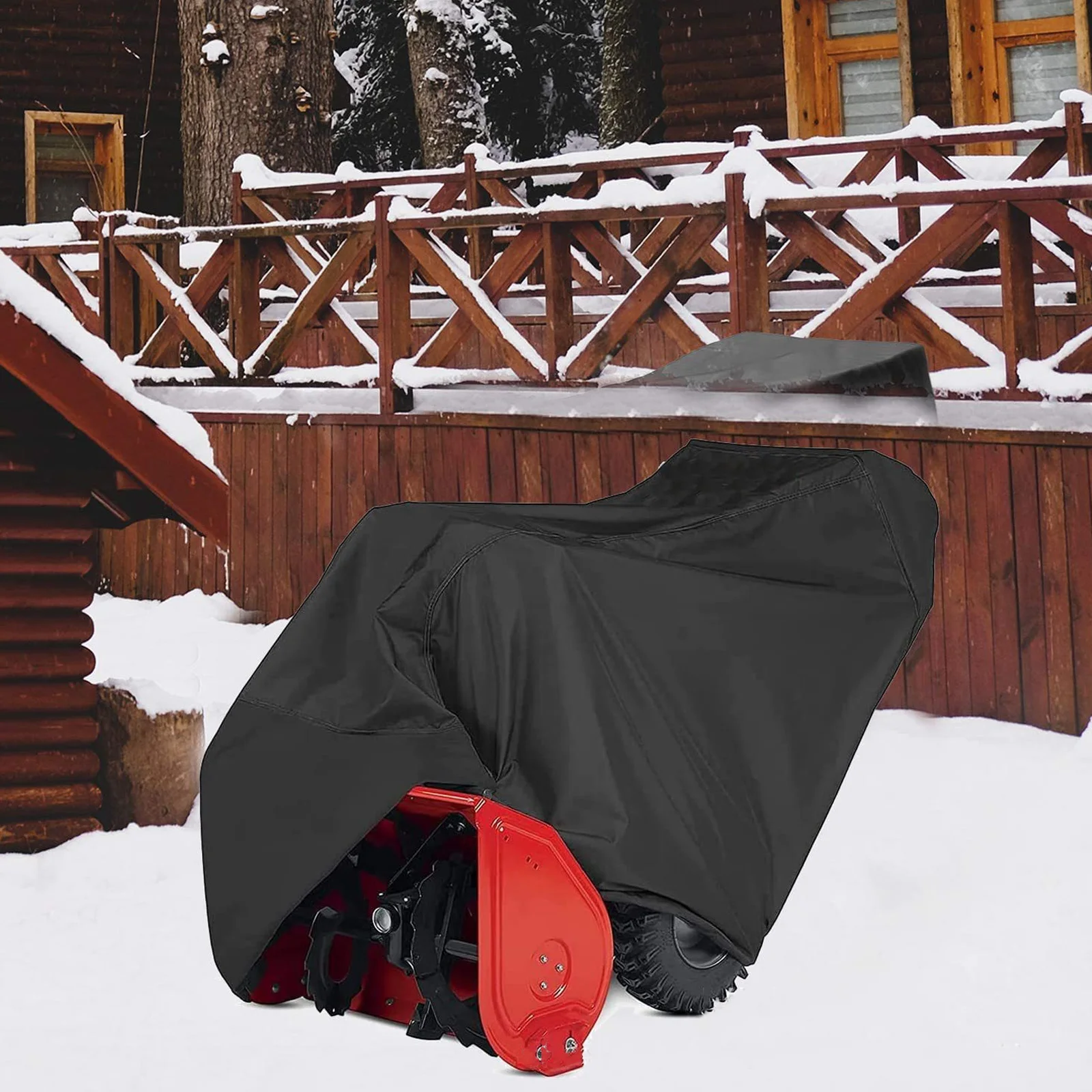 

Snow Blower Cover Protective Waterproof Outdoor Reusable Dustproof Polyester Scratch Resistant Durable Fits Snow