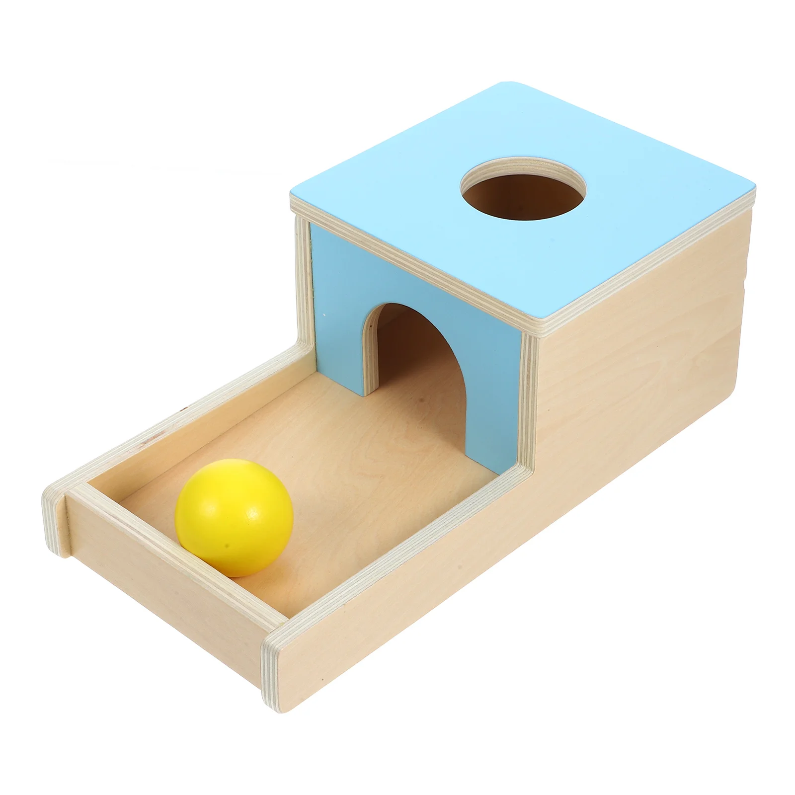 Holz Kinder Sensorisches Spielzeug Baby Kognitives Spielzeug Himmelblau 1 Set Feinmotorik Box Kleinkind Früh