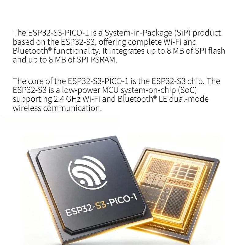 EDual-Core RISC-V SiP Module ESP32-S3-PICO-1 WiFi Bluetooth for IoT Lab Teaching and Development
