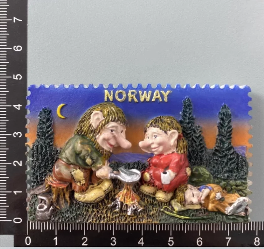 Norway Travelling Souvenirs Fridge Magnets Creative Home Decoration Resin Fridge Magnetic Stickers