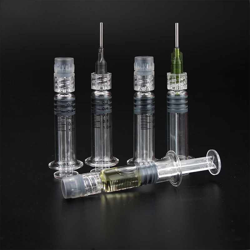 1PC 1ML / 3ML / 5ML Luer Lock Syringes Screw Blunt Tip Needles Caps For Industrial Dispensing