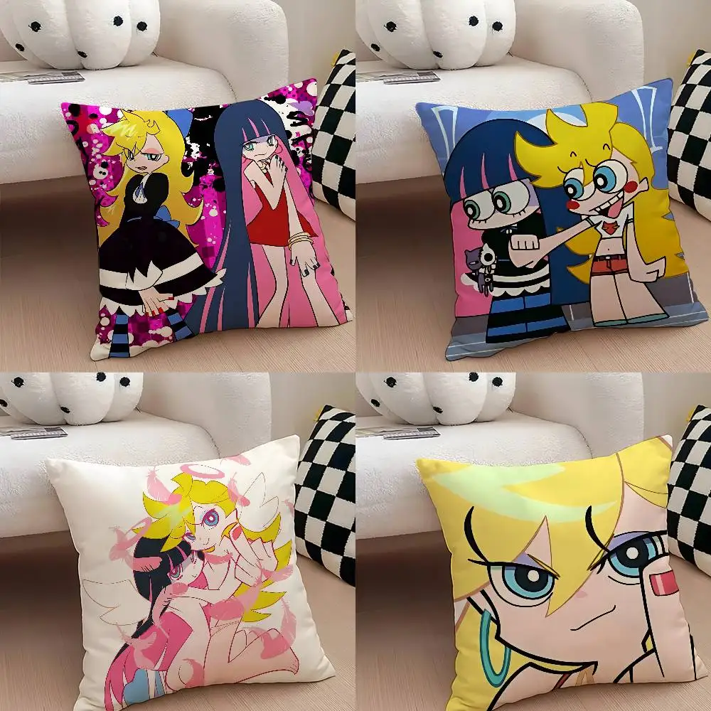 

Anime P-panty And S-stockings Pillow Case Throw Pillow Cover Nordic Vintage Style Cushion Covers Home Living Room Sofa Couch Se