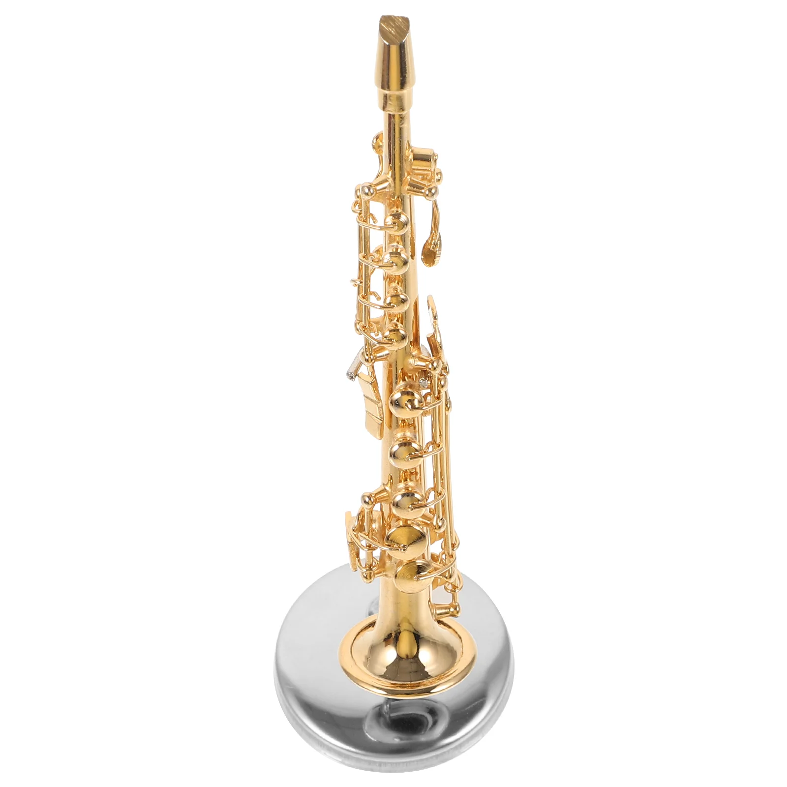 Horn Miniature Wind Instrument Musical Saxophone 24k Gold Plated Copper Instruments Decoration Simulated