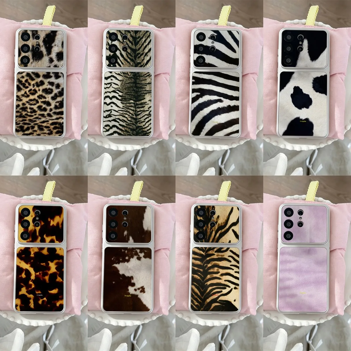 Funda para iPhone 18 17 Air 16 15 14 Pro Max Pro con ventana grande para ver animales, textura de piel, a prueba de polvo, rígida, con diseño de Fragola Animal Fur
