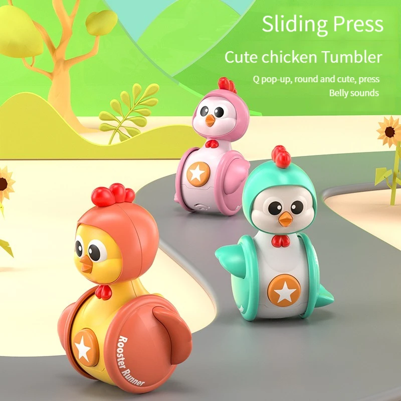 

Cute And Fun Chicken Gliding Tumbler Baby Toy Baby Early Education 3-6-9 Months Old Children's Toy Educational Toy Birthday Gift