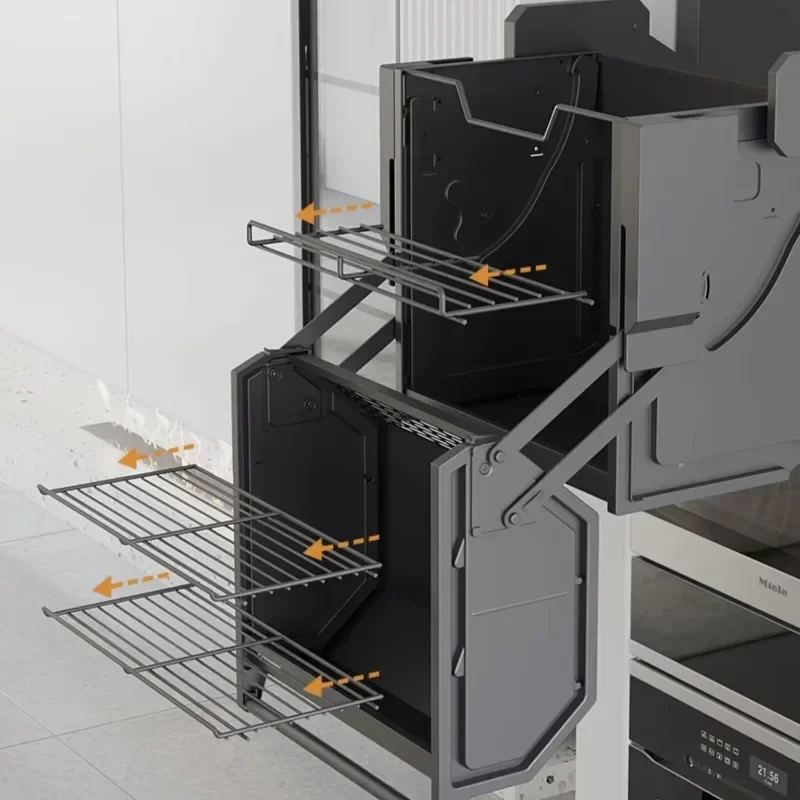 

Household Products Kitchen Cabinets Pull-Down Shelves Elevator Storage System High Pantry Manager Wall Mounted Elevator Basket