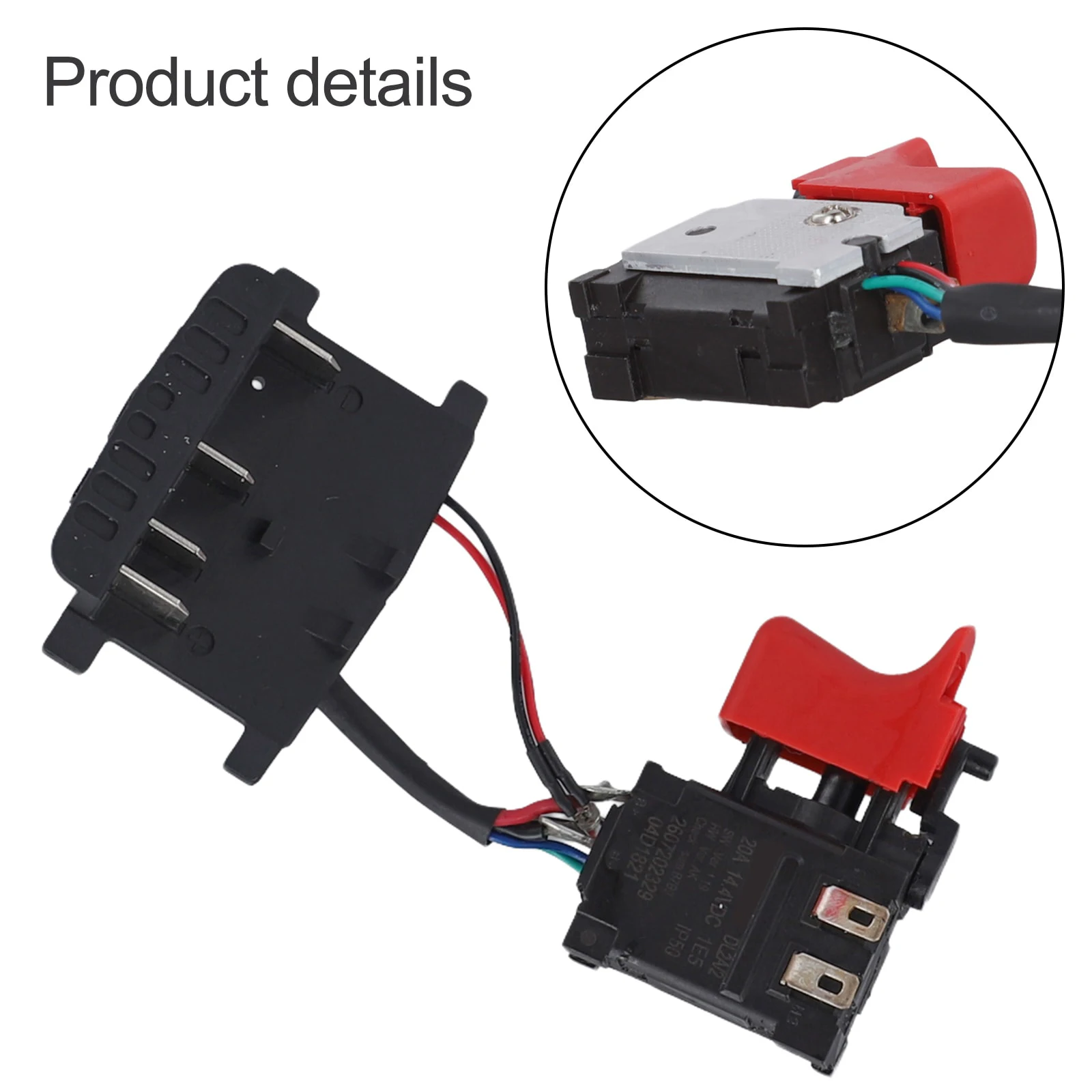 Replacement Switch 2607202329 Compatible with GSR140LI Electric Drill Screwdriver Power Tool Accessories Reliable Metal Part