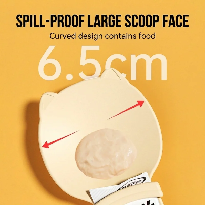 Anti‑Bite Cat Strip Feeder Spoon Mess‑Free Puree Treat Squeezer Hand‑held Wet Food Dispenser Pet Cat Snack Feeding Tool