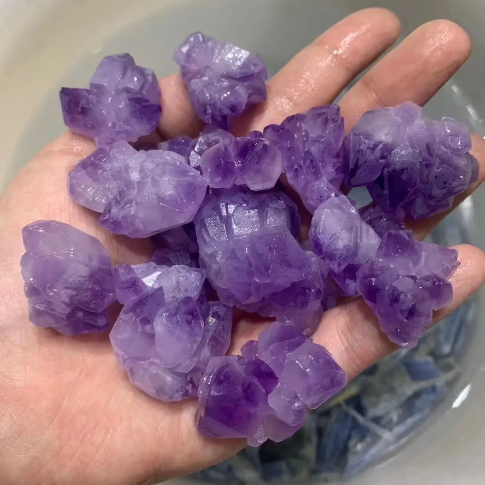 

1000g/lot 100% Natural Rough Specimen Amethyst Point Quartz Wolf Teeth Wand Crystal Natural stones and minerals Fish tank stone