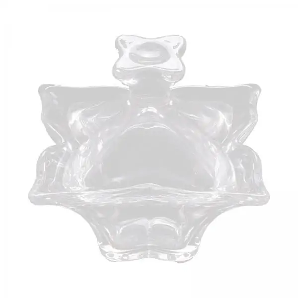 Glass Crystal Nail Liquid Bowl with Lid for Acrylic Powder Mixing Nail Art Tool Kit for Manicure and Salon Use