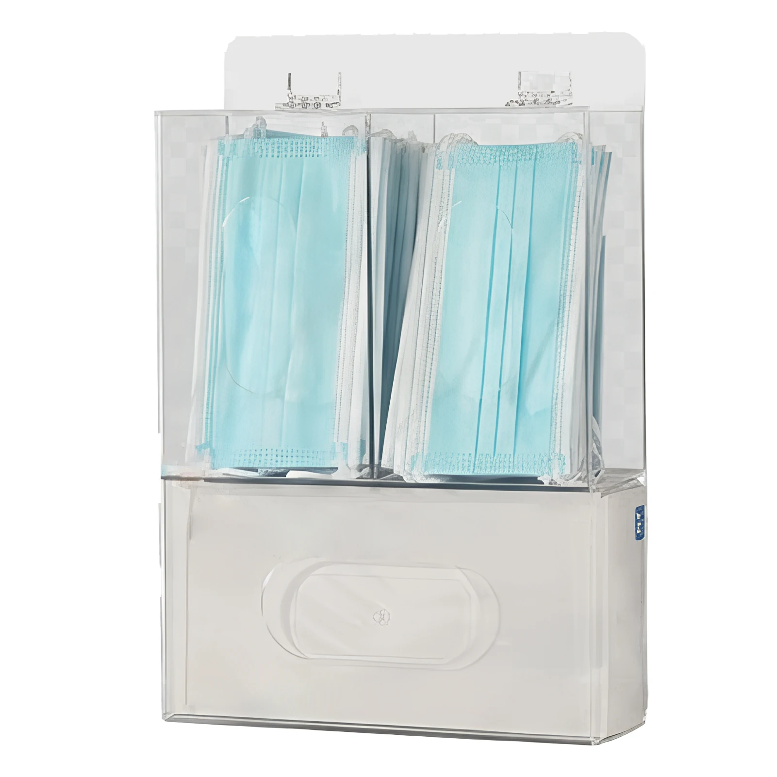 

Acrylic Glove Dispenser Wall Mountable Clear Box Three Compartments For Storage Transparent Acrylic Box Can Be As shown