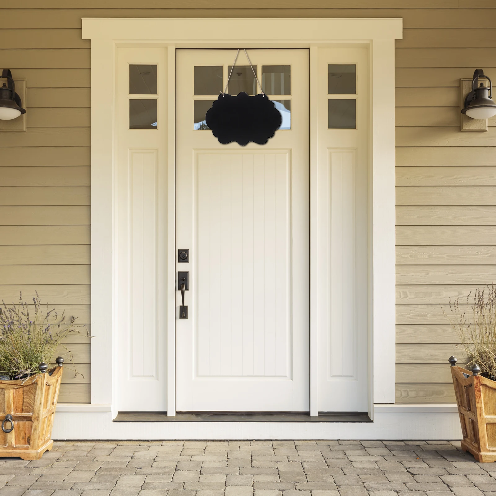 Hanging Blackboard Chalkboard Menu Pendant Wall Decoration Signs for Food Wood Tables Small Double Sided Write Wipe