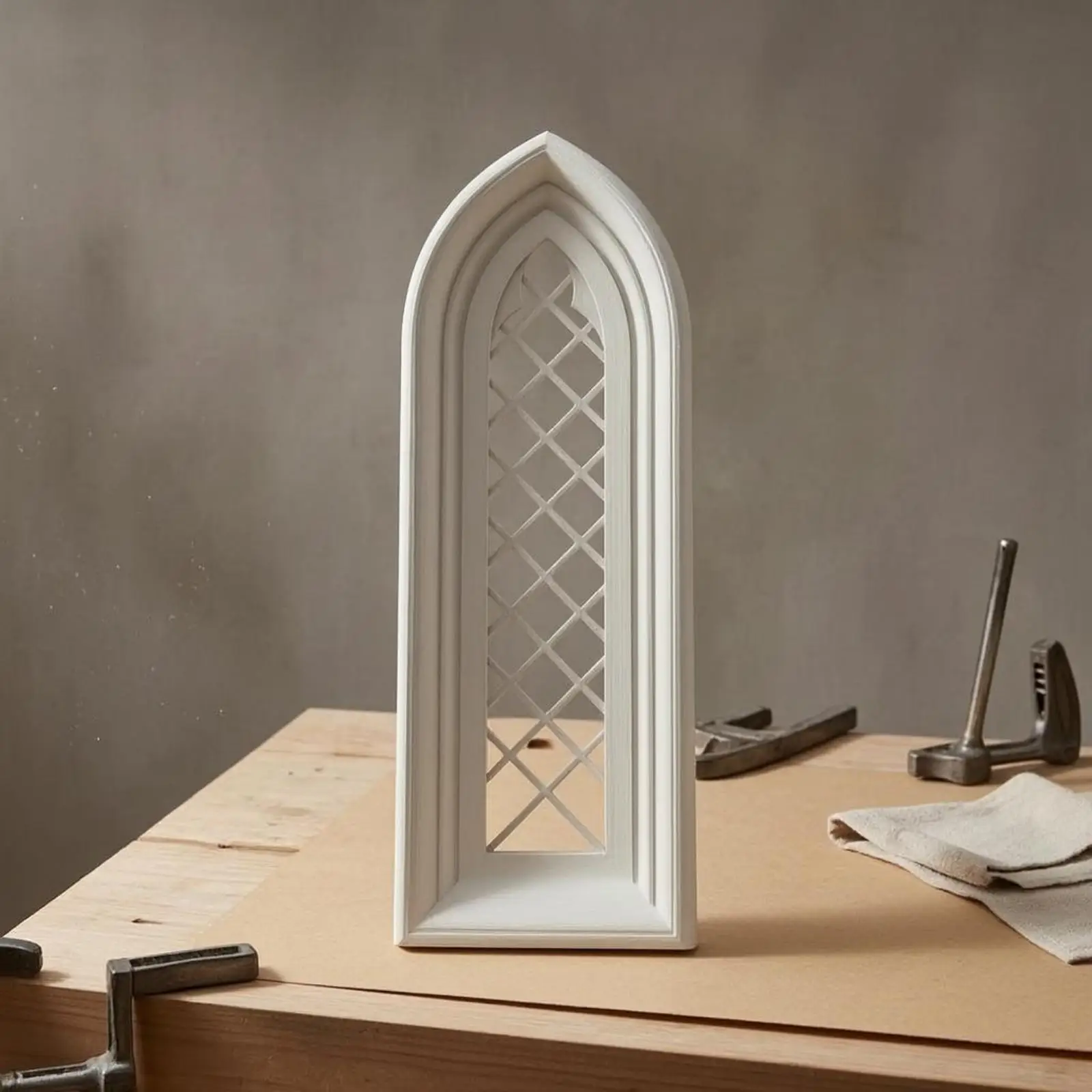 Arched Window Miniature Window for Dollhouse, Model Scenes