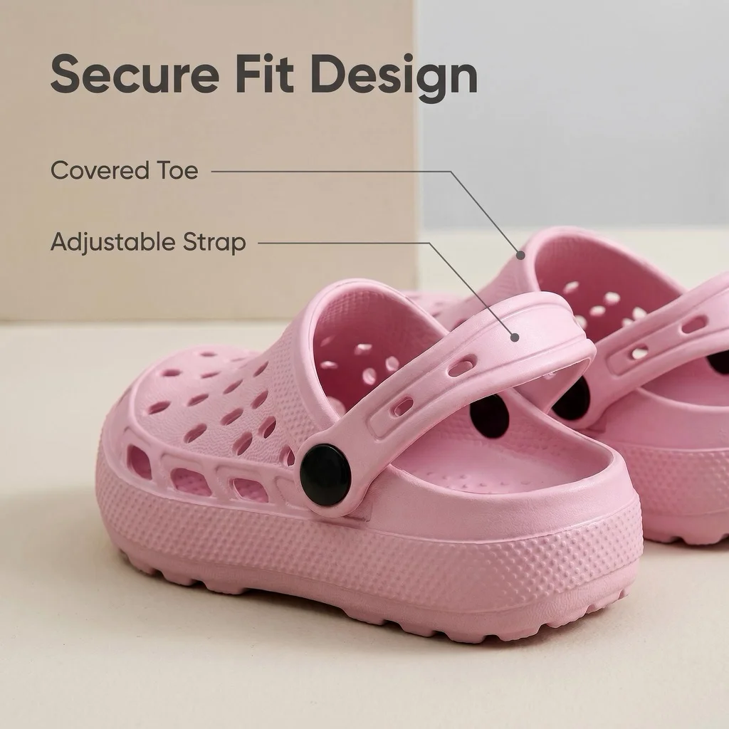 Kinder-Sandalen mit Lochmuster, EVA-Weichsohlen-Clogs für Mädchen, atmungsaktive, leichte Kinder-Slipper für den Alltag. – Detail 10