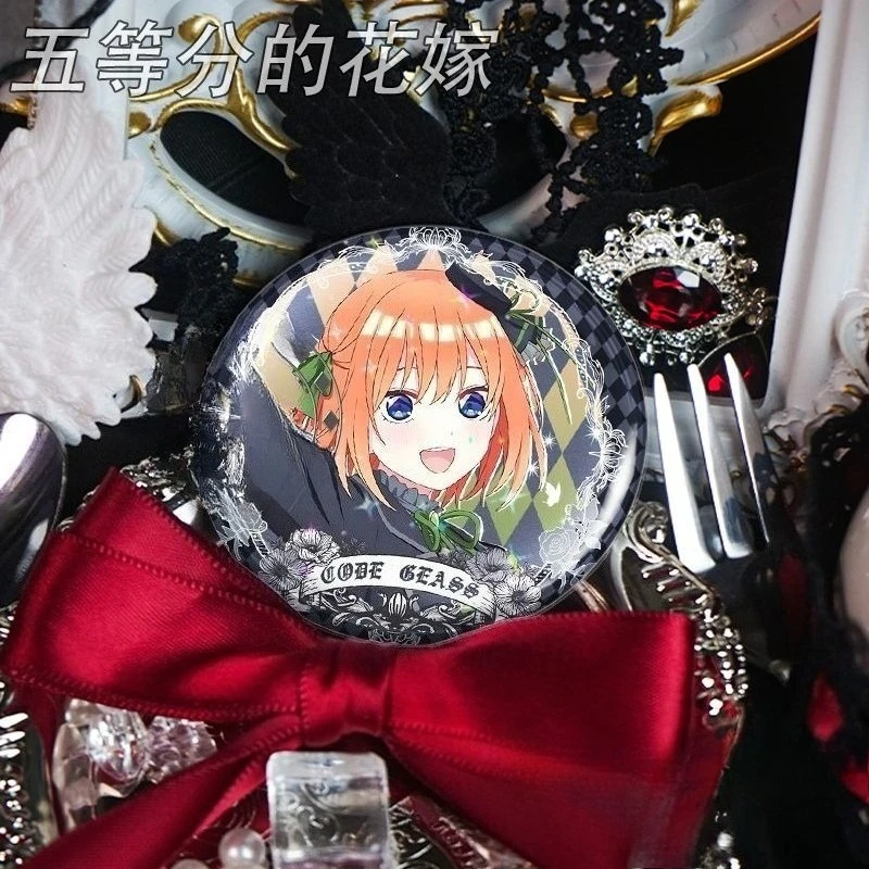 The Quintessential Quintuplets Nakano Ichika Nino Miku Yotsuba badge creative high-value DIY cartoon print backpack accessories view 6