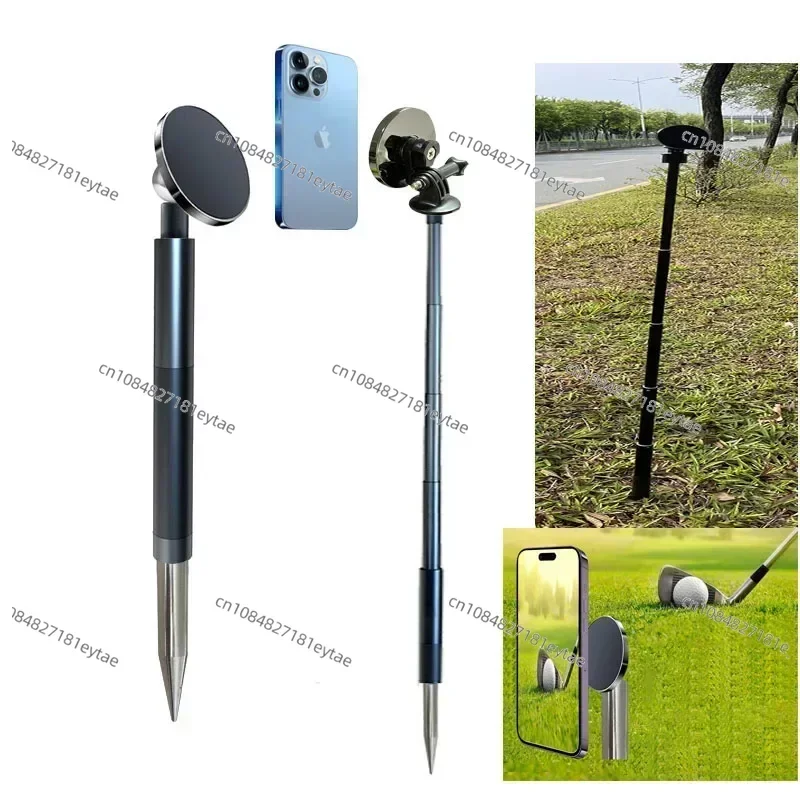 

Ground Gpod Golf Mag-safe Phone Holder Magnetic Mount Tripod Extendable Selfie Stick Plug Stand for Smartphone Camera Go Pro DV