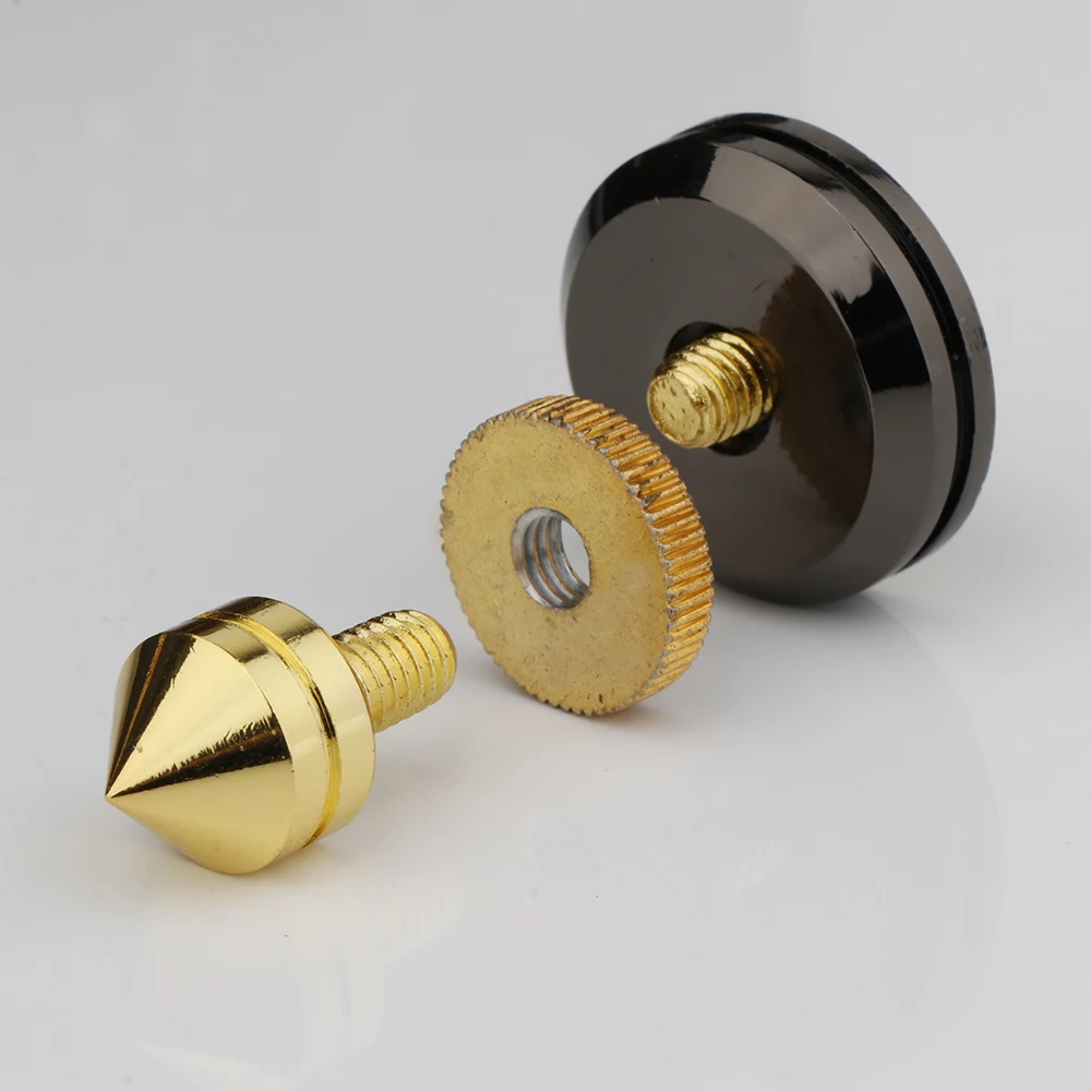 مكبرات الصوت الوقوف قدم وسادة للقدم النحاس النقي الذهب مكبر الصوت صندوق المسامير مخروط الطابق القدم مسمار 28 مللي متر * 25 مللي متر