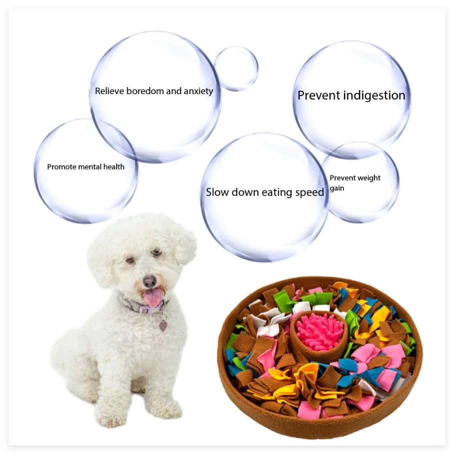 Dog Puzzle Feeder Toy - Alas Snuffle untuk Mengurangi Stres Anjing,