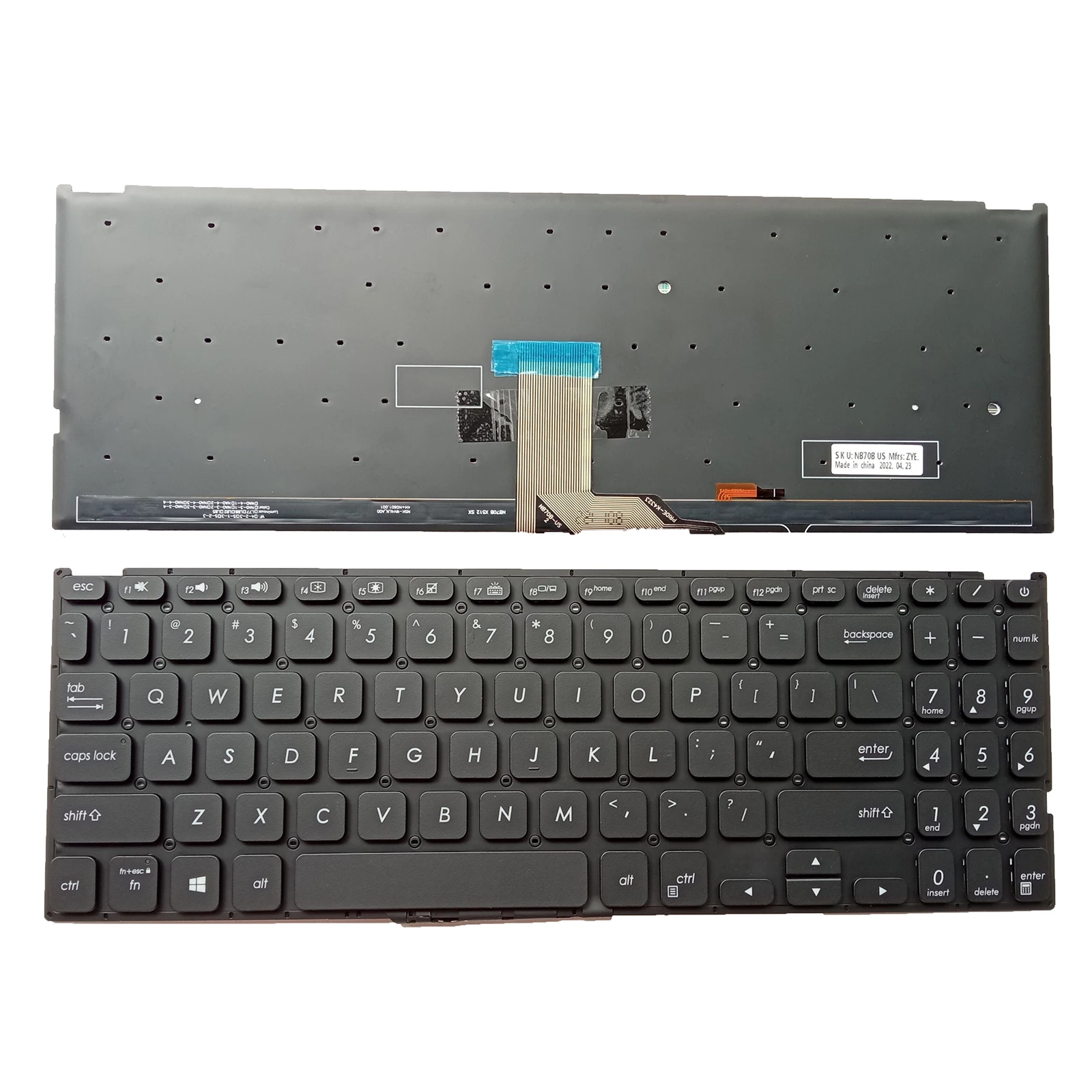 US Laptop Keyboard for ASUS VivoBook X512F X512D X512J X512FA X512DA X512JA