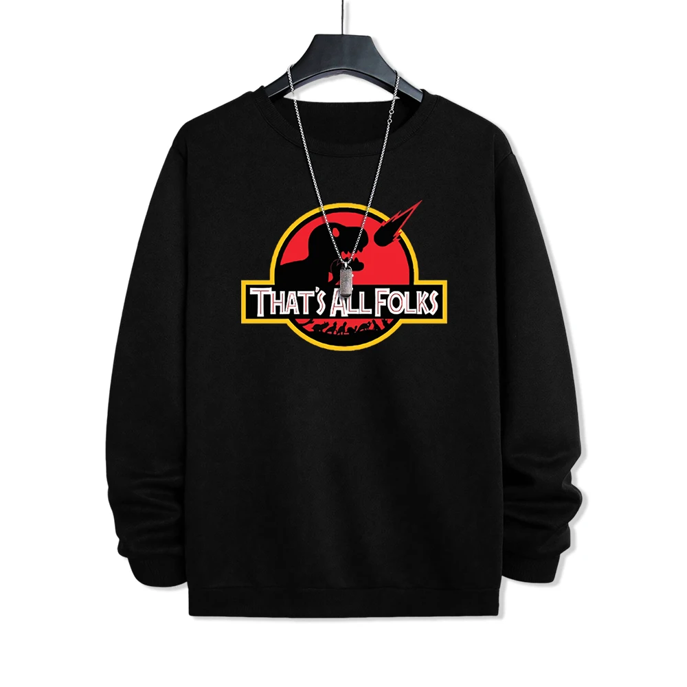 That'S All Folks Witness The Meteorite Explosion Sweatshirt Men Casual Hip Hop Autumn Pullover Fleece Warm Hoodies Loose Clothes