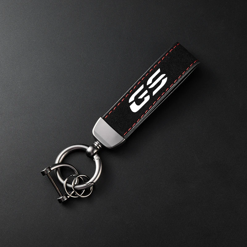 For BMW R1200GS R1250GS R 1200GS R1250 GS R 1250 GS LC ADV Accessories High-Grade Leather Suede Keychain Motorcycle Key Ring