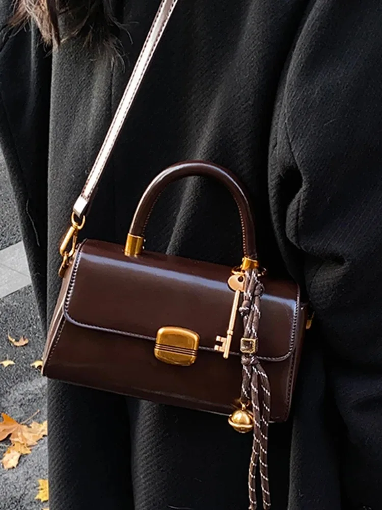 

Fashion Square Crossbody Bag For Women 2025 New Luxury Designer Brand PU Handbag Solid Color Black Bag Fashion Shoulder Bag
