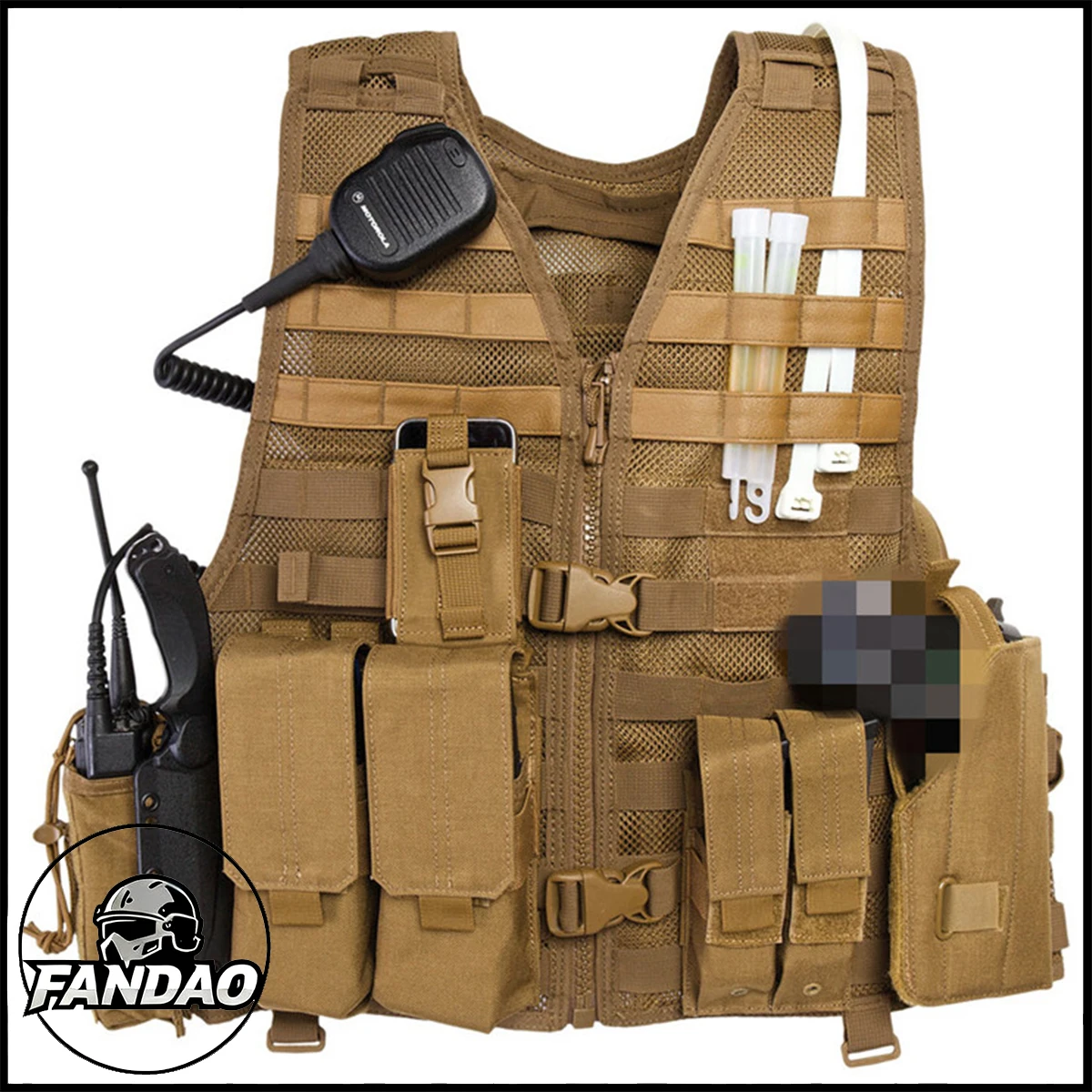 Military Molle Tactical Vest Multi Airsoft Shooting Training Vest CS Functional Mesh Breathable Vest for Outdoor Hunting Fishing