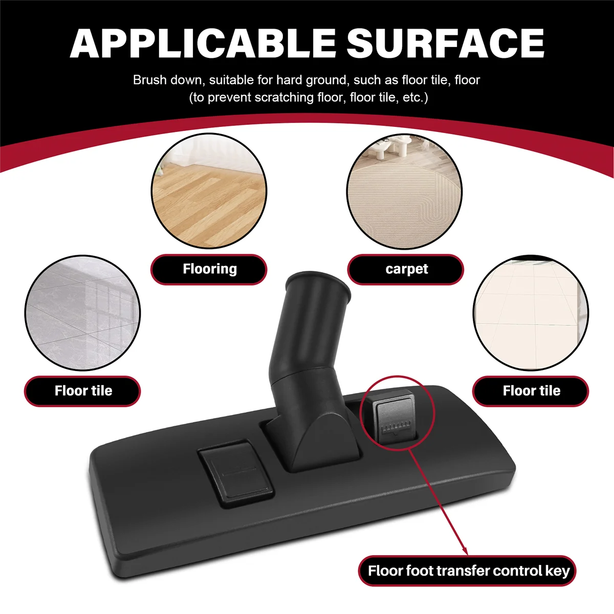 A74G-Vacuum Cleaner 35mm Carpet Floor Tool Brush Attachment with Swivel Head AU STOCK