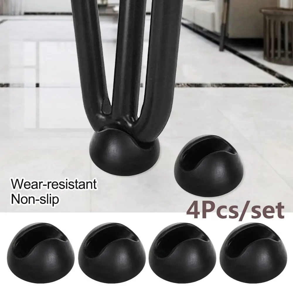 Solid Non-Slip Floor Protector Protective Tip Hairpin Chair Leg Caps Furniture Feet Covers Table Pads Anti-slip Pad