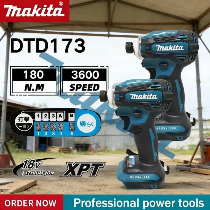 

Makita DTD173 Rechargeable Screwdriver Brushless Impact Screwdriver Drilling Machine Cordless Power Tool 18V Power Tool