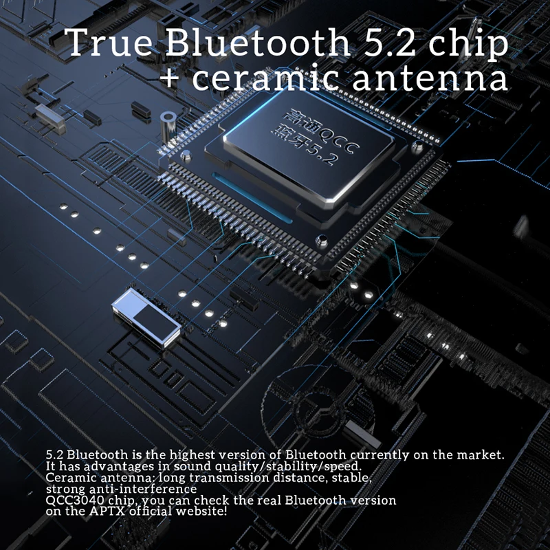 كوالكوم CSR BT 5.2 الصوت الارسال AptX LL HD متعدد نقطة محول لاسلكي مع 3.5 مللي متر منفذ AUX مع هيئة التصنيع العسكري لأجهزة التلفزيون PS4 PS5 XBX