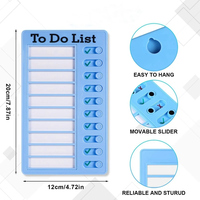 4 ชิ้น To Do List Board Dry Erase Memo List Board Chore Chart RV List Board 10 กระดาษลบแห้ง