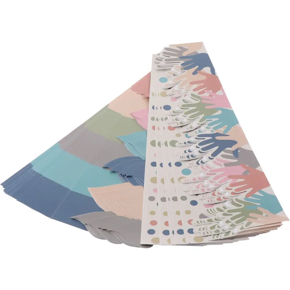 Decalques de parede 91.8 pés quadro de avisos borda autoadesiva estilo boho guarnição quadro de avisos colorido placas de avisos de parede