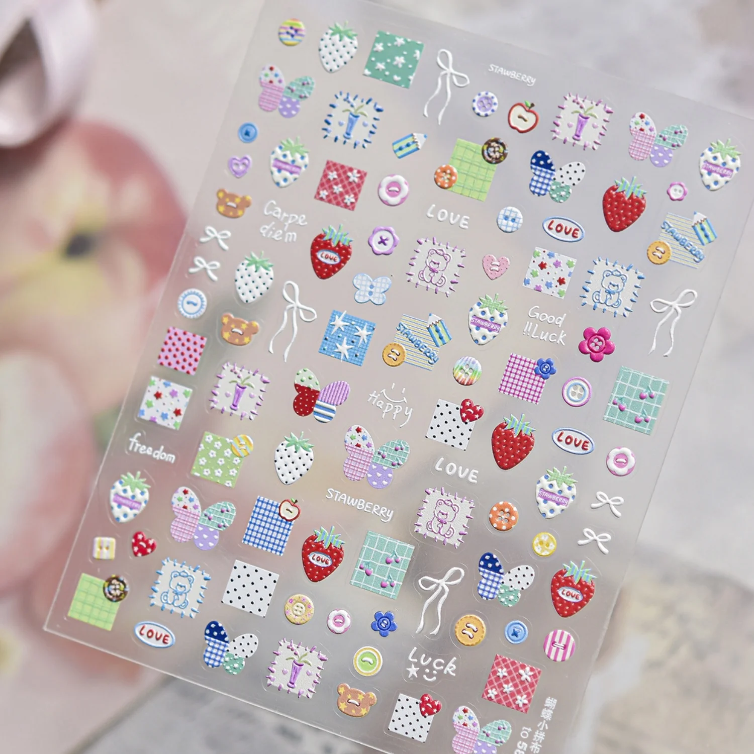 Edle Retro Court 5D Nagelkunst-Aufkleber Vergoldete Herzen Edelsteine Kreuze Blumen Sterne Glitzernde Nieten Selbstklebende Abziehbilder Luxuriöse Maniküre – Detail 11