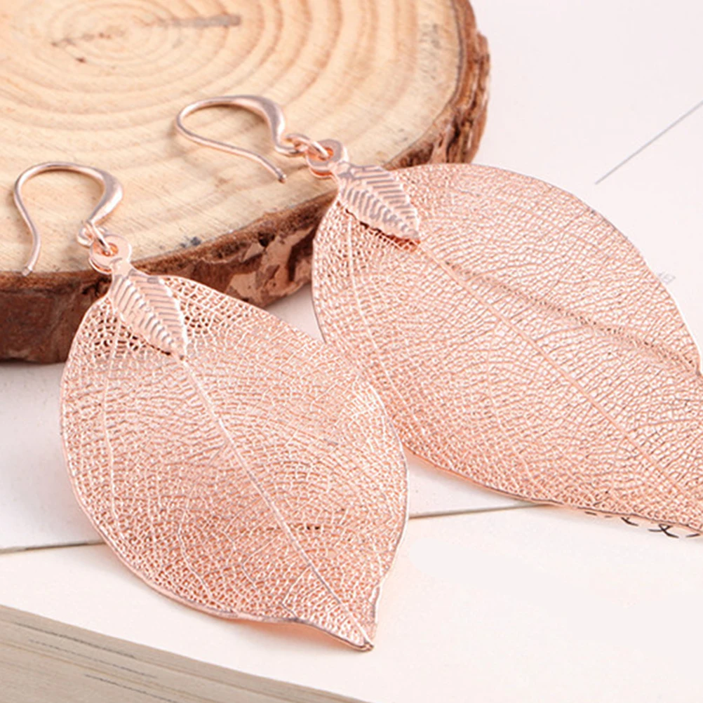 

Trendy Earrings Hollow Leaves Vintage European and American Women Girl